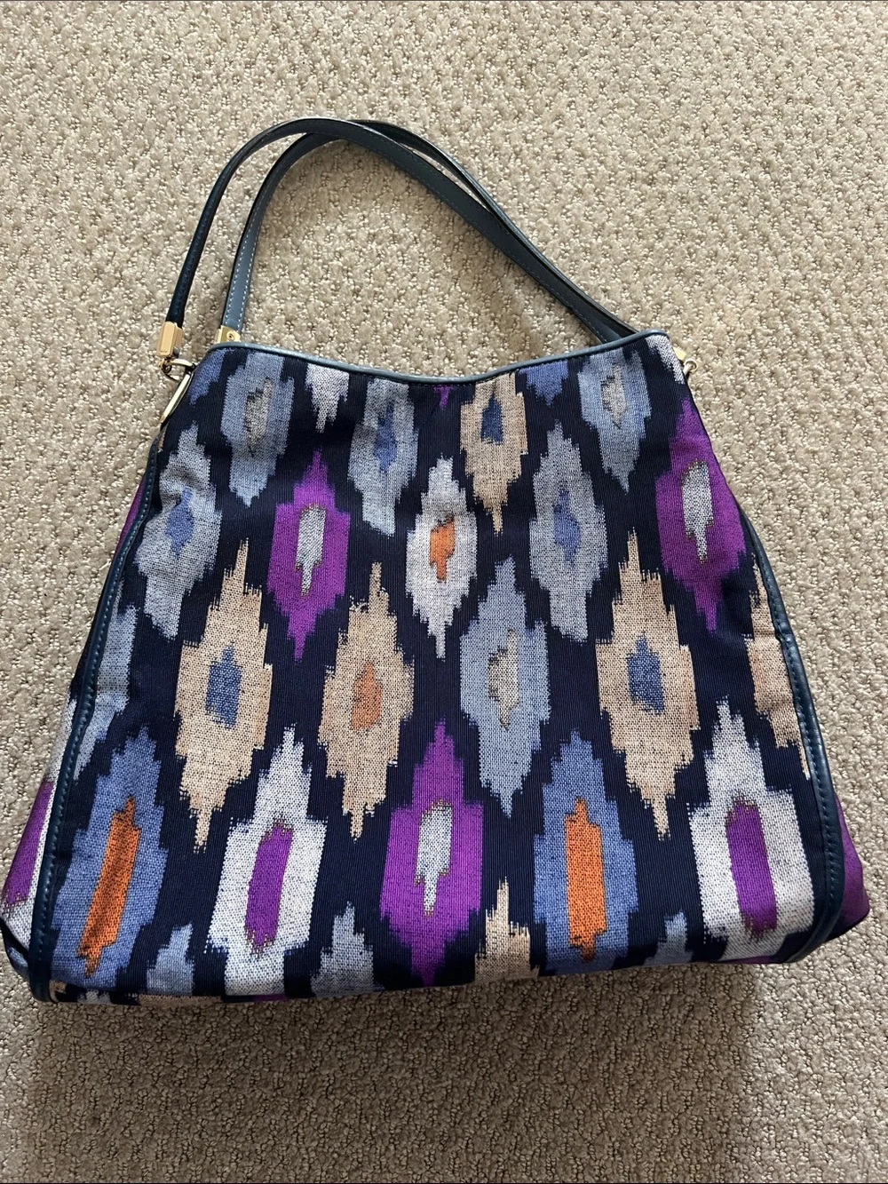 Coach Madison Phoebe Ikat Print Large Shoulder Bag Hobo 30803